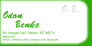 odon benke business card